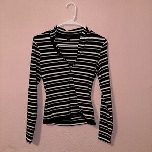 Guess striped half-zip